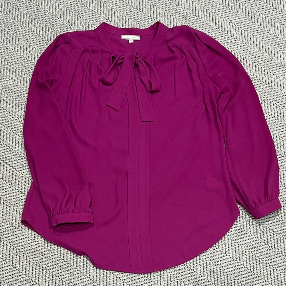 Pleione Bow-Tie Blouse in Magenta